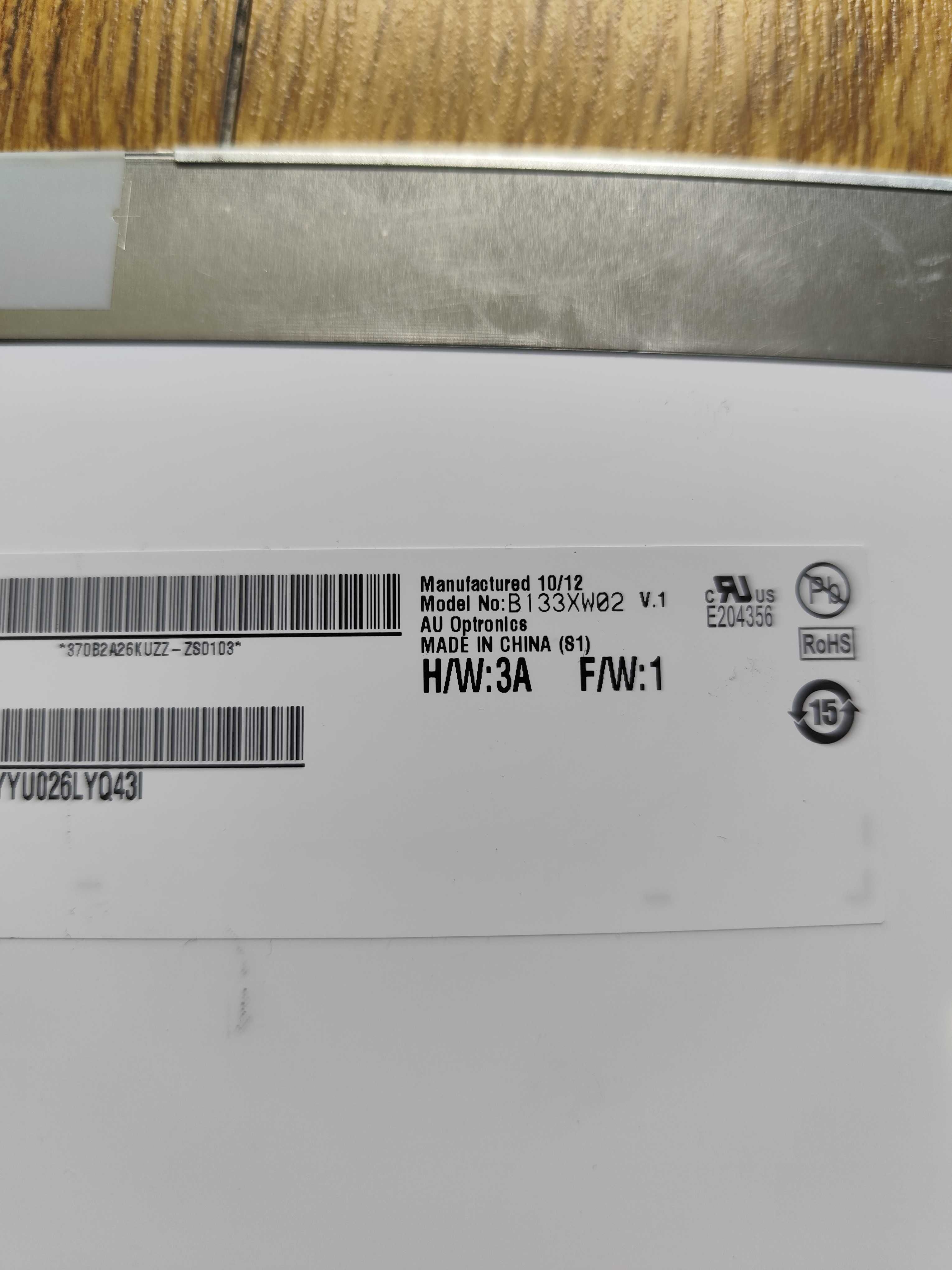 Matryca LED TN matowa 13,3  1366 x 768 Au Optronics B133XW02 V1