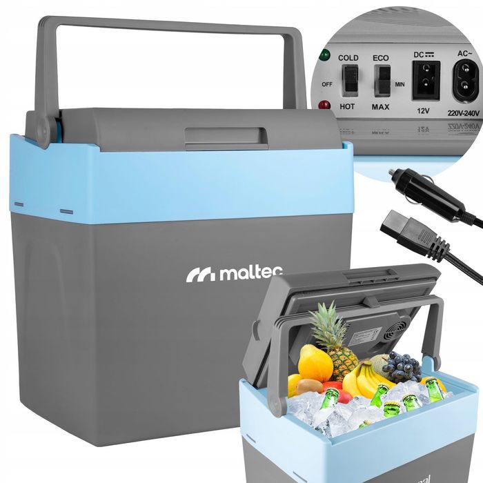 lodówka turystyczna samochodowa 25l przenośna chłodz. grzanie 12v/230v