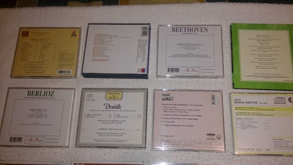música clássica (bach, beethoven, berlioz, mozart, schumann…) cds
