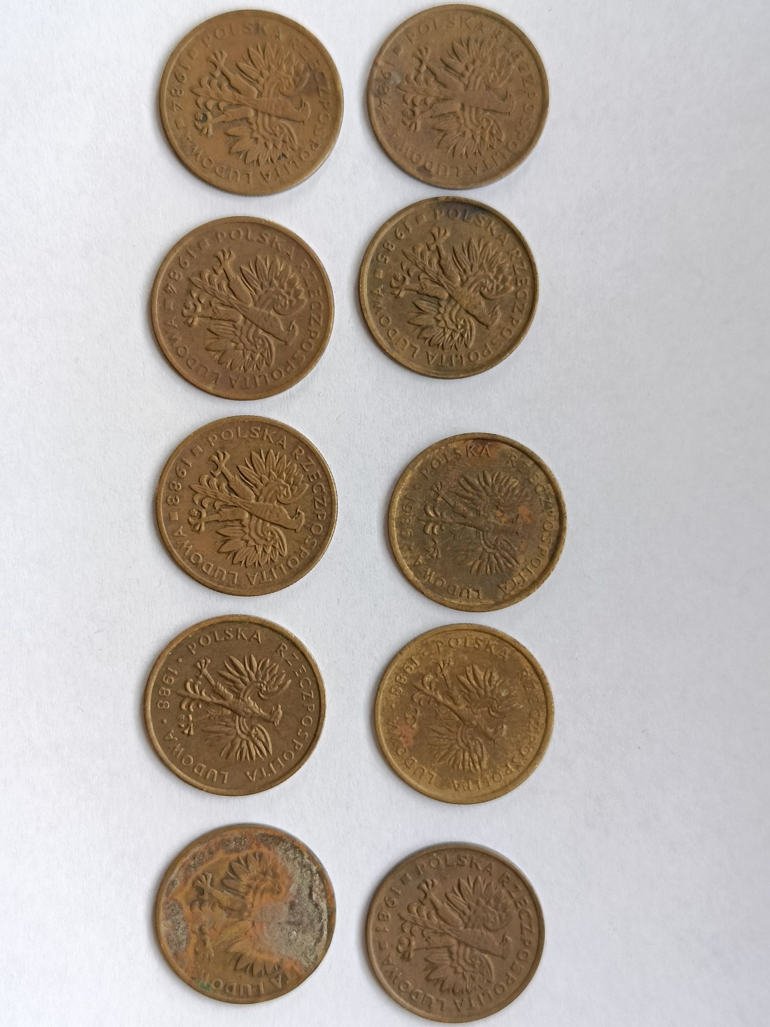 2z moneta 10 sztuk 1984, 1985,1986,1983,1981,1988