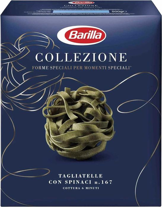 Barilla Tagliatelle Collection ze szpinakiem Pasta  500g x 4
