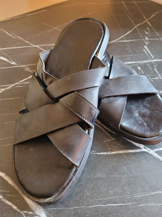 Літні шкіряні чоловічі шлепки