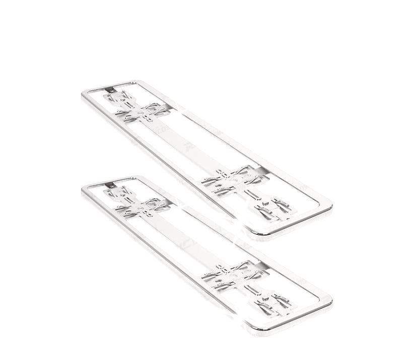 CONJUNTO DE SUPORTES DE MATRICULAS CROMADOS