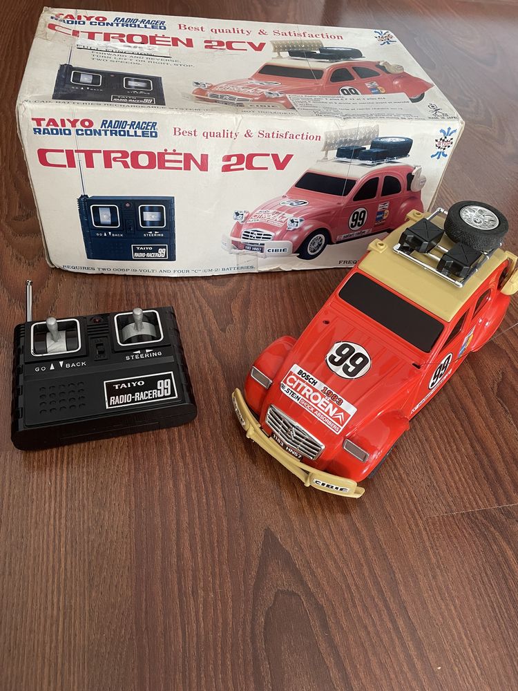Stara zabawka Citroen 2CV TAIYO Japan pudełko PRL DDR