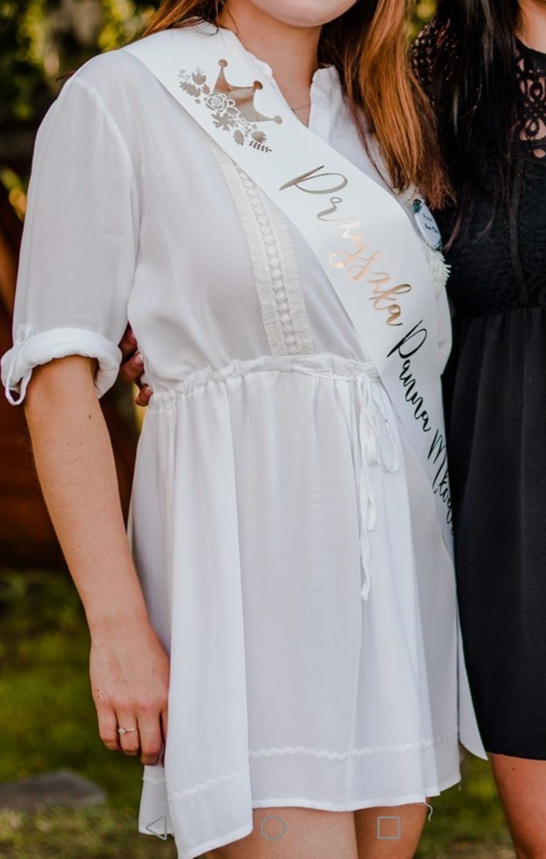 Sukienka boho, biała