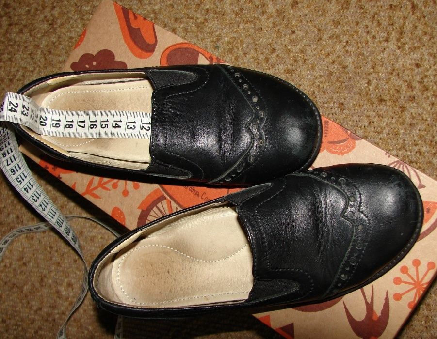 Туфли черные школьные кожа 31 р., 20 см
