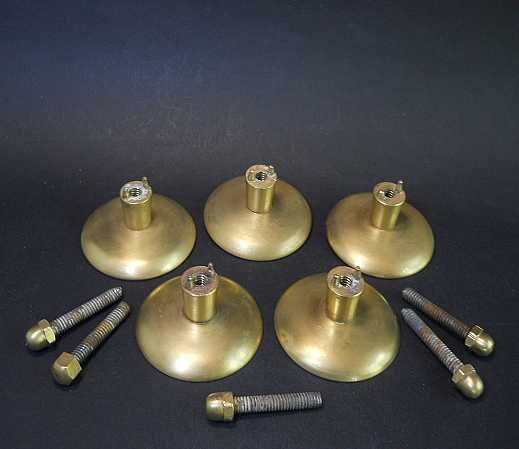 Антикварные ручки для мебели с крепление - латунь, сталь