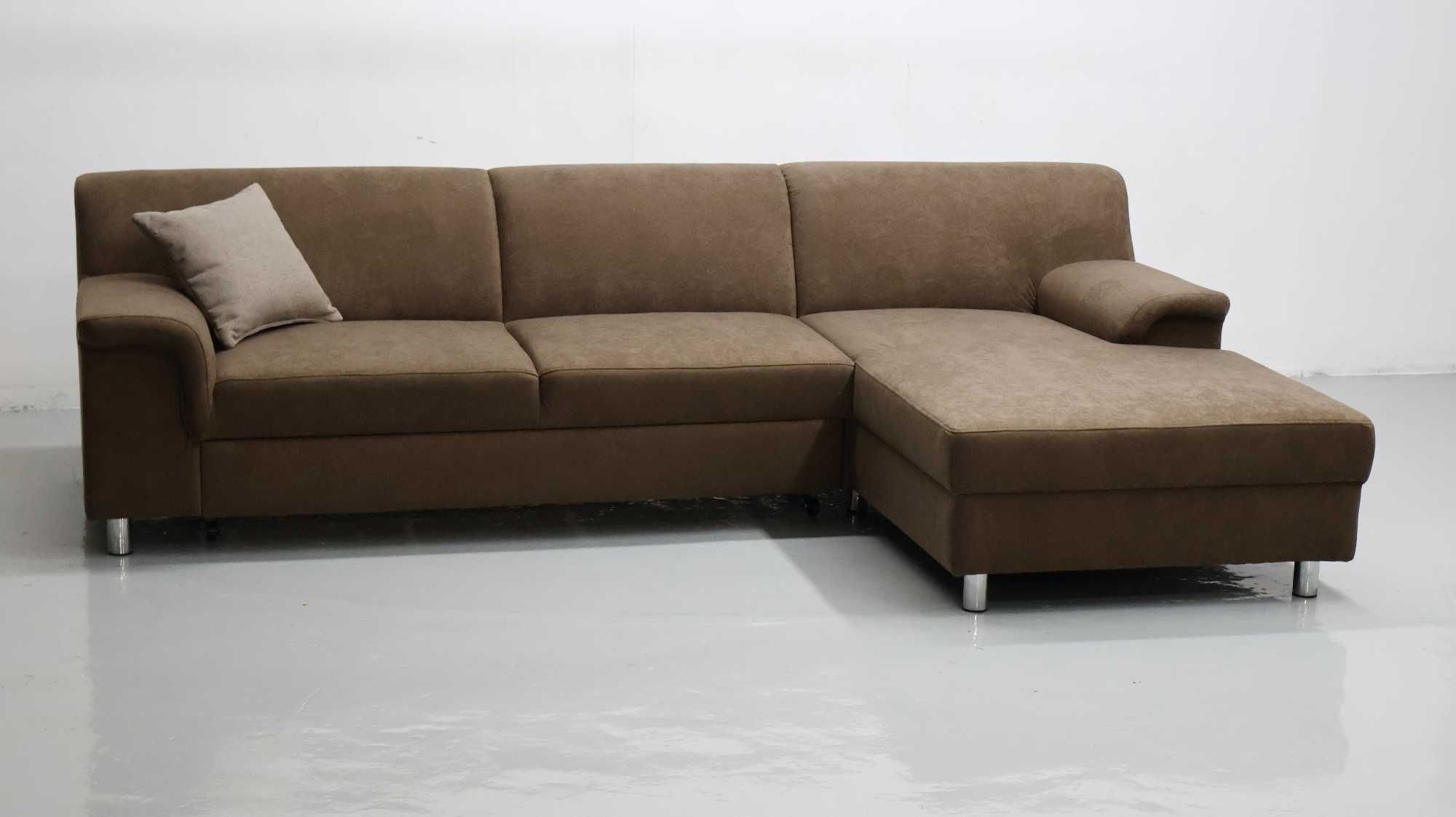 TGB Nowy narożnik funkcjA spania rogówka KANAPa SOFA brązowa tkanina