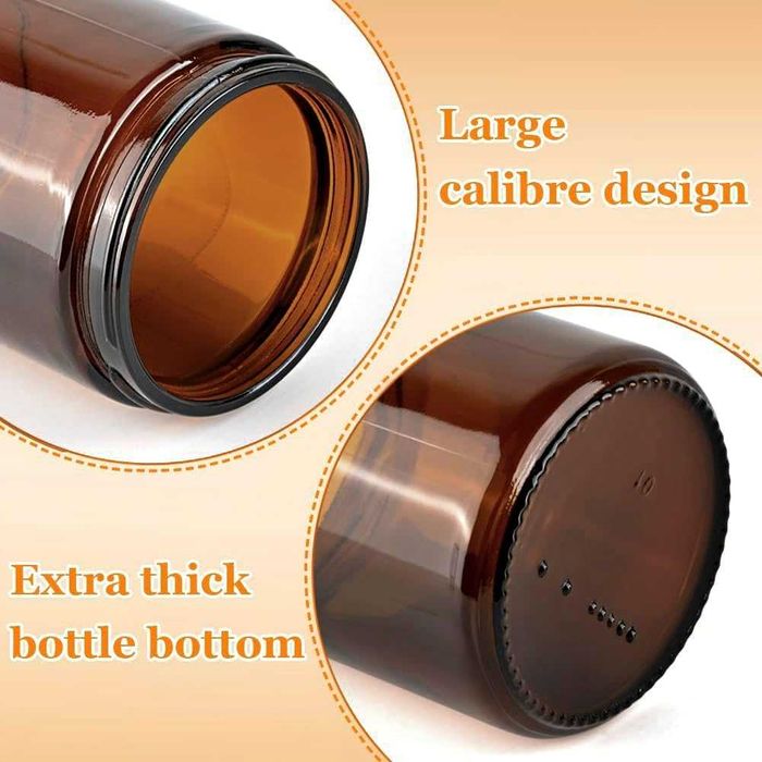 Słoik do kosmetyków ,świec ,brązowe szkło z metalową pokrywką 8szt