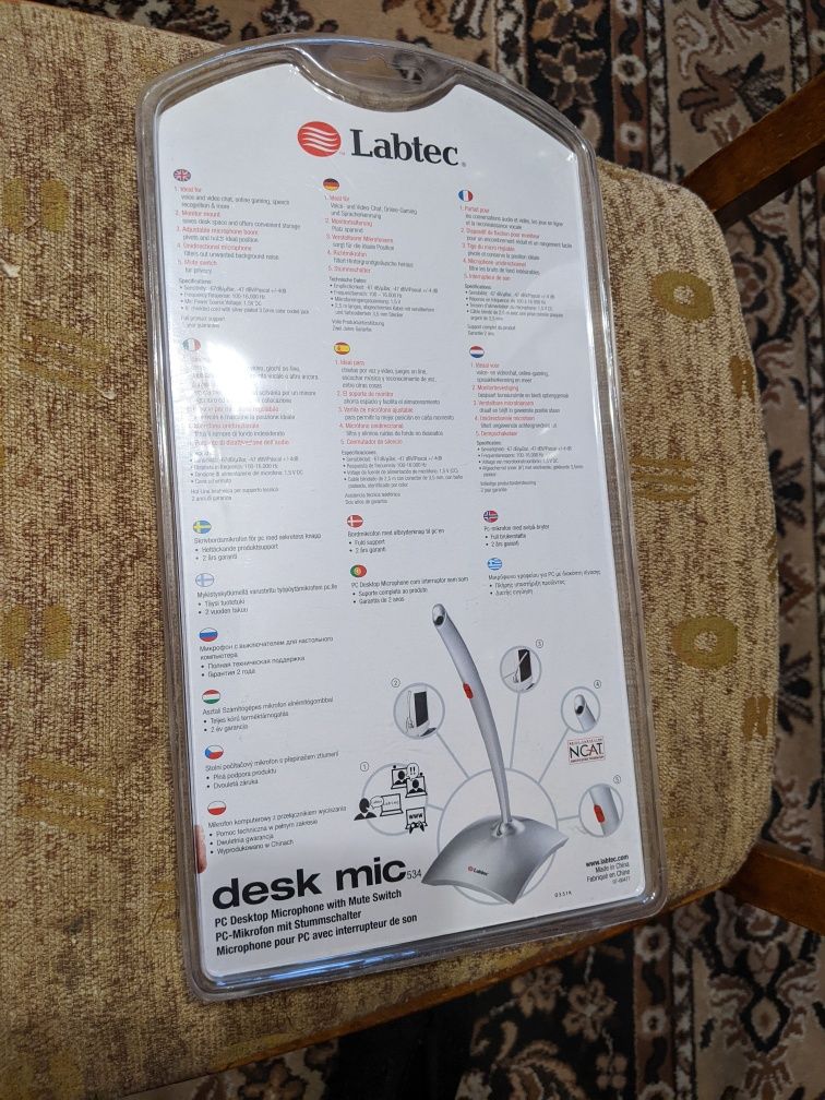 Labtec Desk Mic 534 PC Desktop Microphone