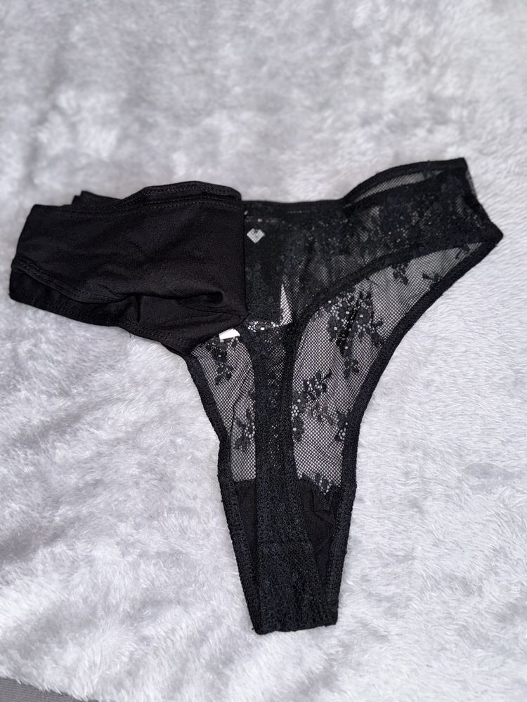 H&M ekskluzywna bielizna wysoka talia pas koronka bawełna Xs 2 pack