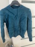 Sweter koloru turkusowego damski