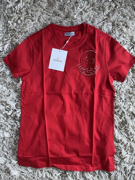 Czerwona i czarna rozm s M L t -shirt