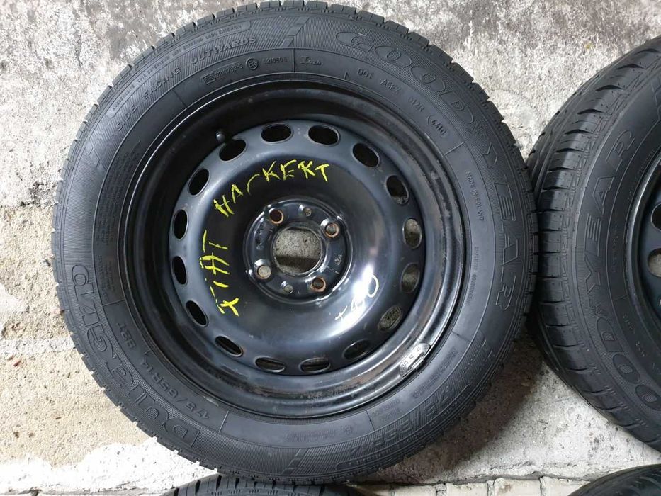 Felgi stal koła Fiat R14 4x98 opony letnie 175/65R14 6,4mm