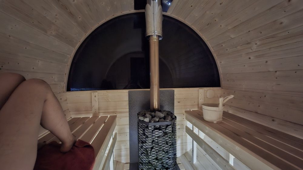 Wynajem Sauna mobilna 8 osób duża przedsionek