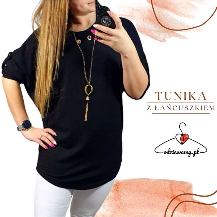 Elegancka tunika damska z wisiorkiem na okazje