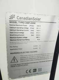 Panele solarne PV fotowoltaika moduły 235W canadian solar 14sztuk