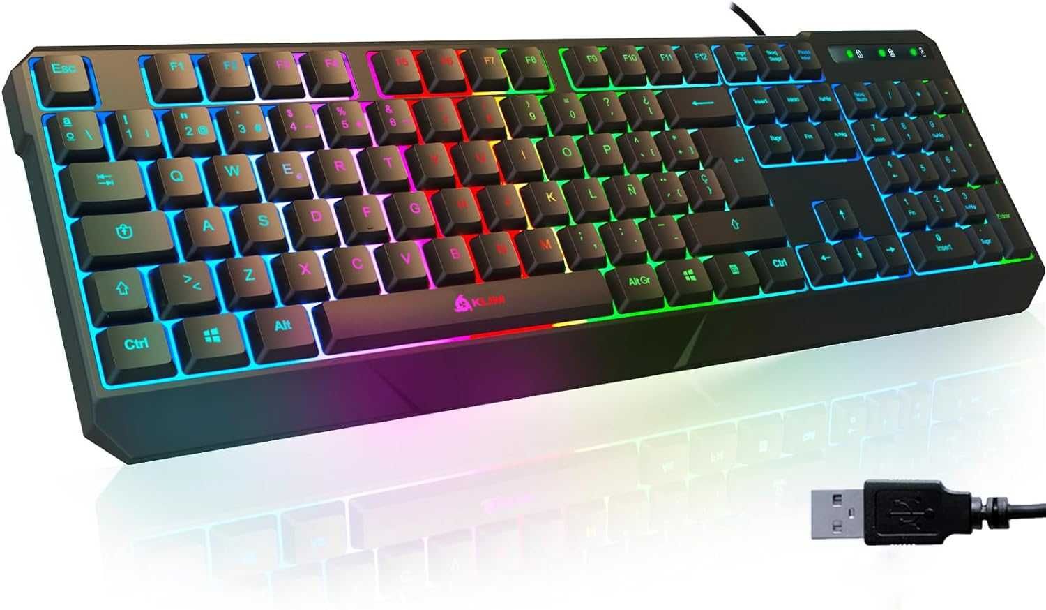 Klim Chroma Klawiatura Gamingowa RGB Podświetlana USB