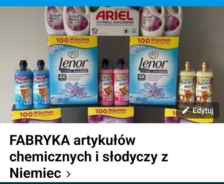 Lenor 1,7 L kwiaty łąki płyn do płukania z Niemiec 5 sztuk