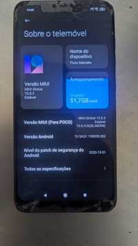 Xiaomi Pocophone F1 com ecrã partido, Android 10 ,Snapdragon 845