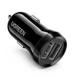Ugreen ładowarka samochodowa 2x USB 24W 4,8 A (2x 2,4 A) czarny (50875