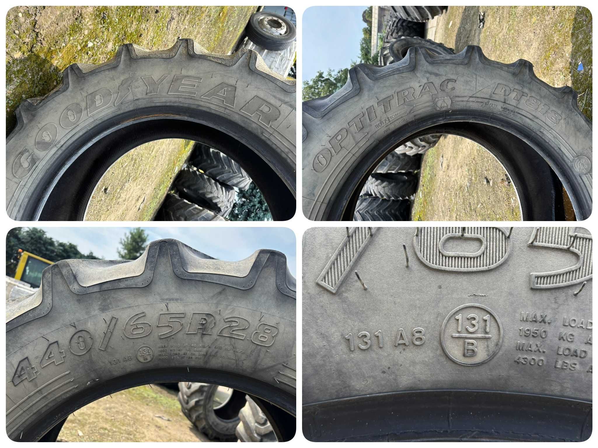 Opona Rolnicza 440/65R28 13.6R28 GOODYEAR OPTITRAC DT818 (75%) CAŁA!