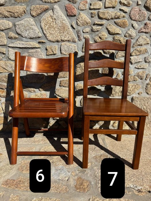 Conjuntos de Cadeiras em madeira maciça