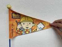 Bandeira sinalização para bicicleta Bob o construtor