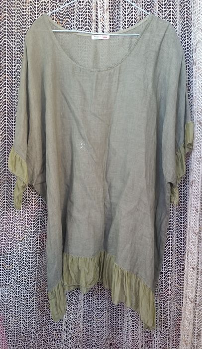 Льняная .итальянская бохо туника лен 100%