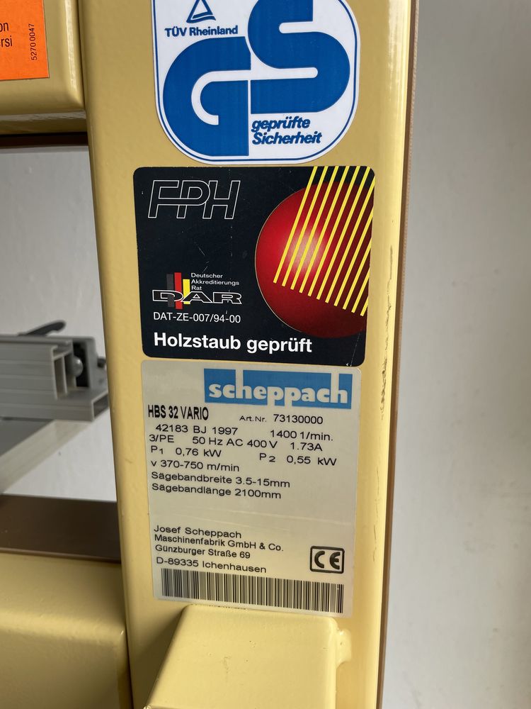 Piła taśmowa , scheppach hbs32 vario, 380v