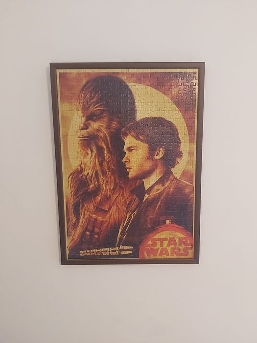 Quadro puzzle emoldurado star wars