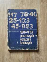 Spis pocztowych oznaczeń kodowych, z czasów PRL Warszawa 1972