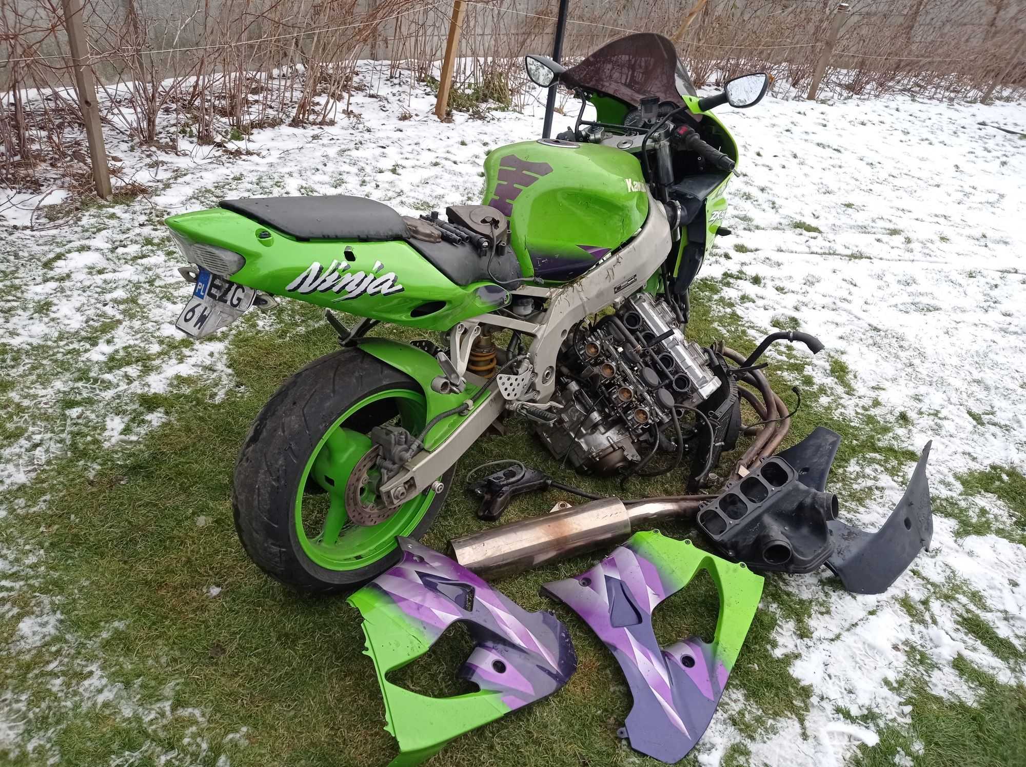 kawasaki zx9r rama PL wal głowica gaźnik lagi modul sprzeglo skrzynia