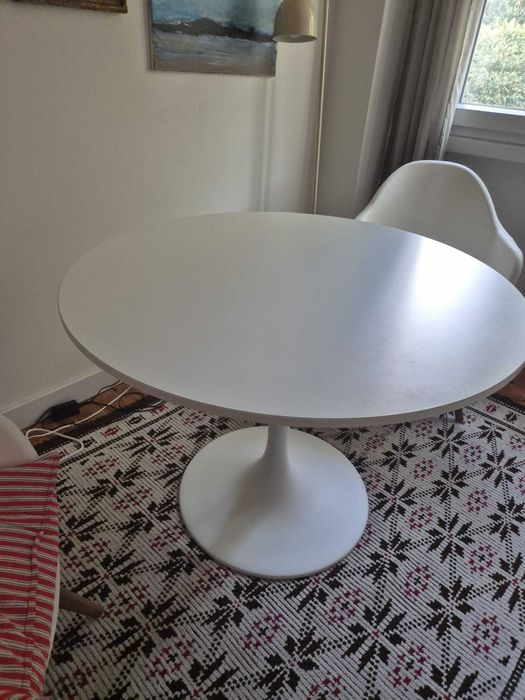 Mesa DOCKSTA IKEIA Redonda, Branca , como nova