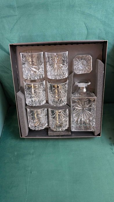 Zestaw do whiskey Karafka + Szklanki Kryształ Bohemia Classico 1+6 El.
