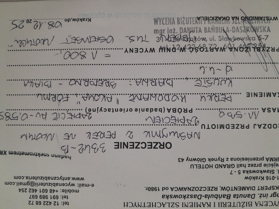 Naszyjnik Złoto 585  Perły Akoya Certyfikat