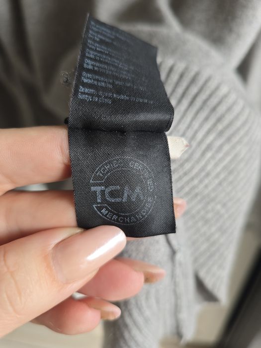 Sweter męski kaszmirowy wełniany w serek r. 44