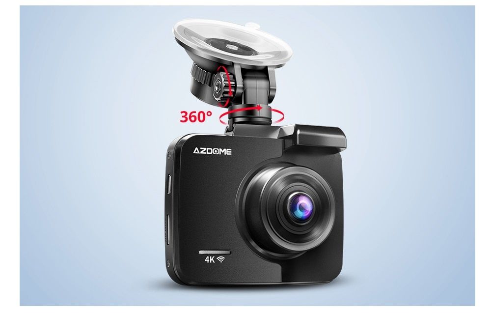 Автомобільна камера AZDOME GS63H з роздільною здатністю 4K, WiFi - GPS