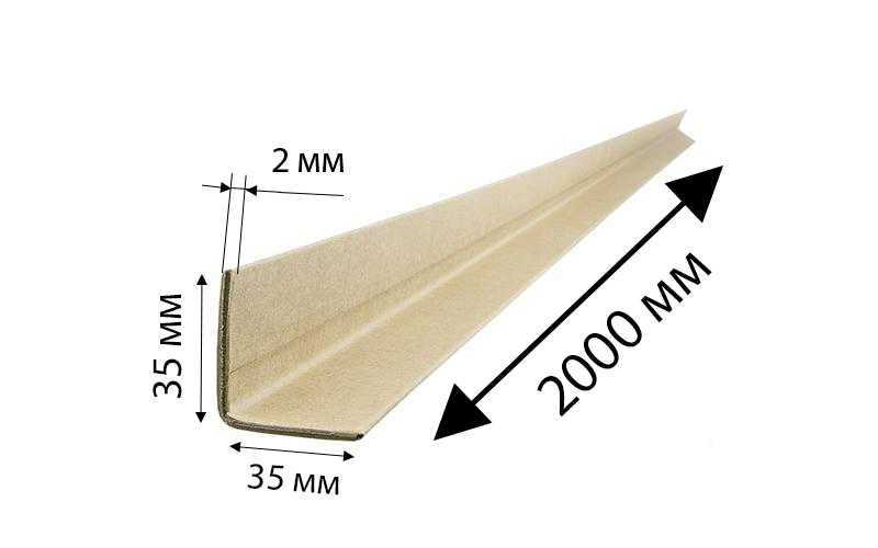 Кутник захисний пакувальний, картонний та пластиковий