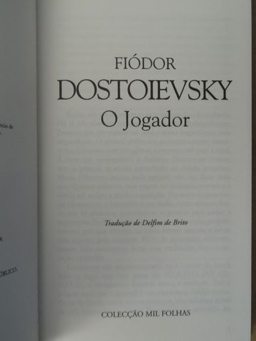 O Jogador de Fiódor Dostoiévski