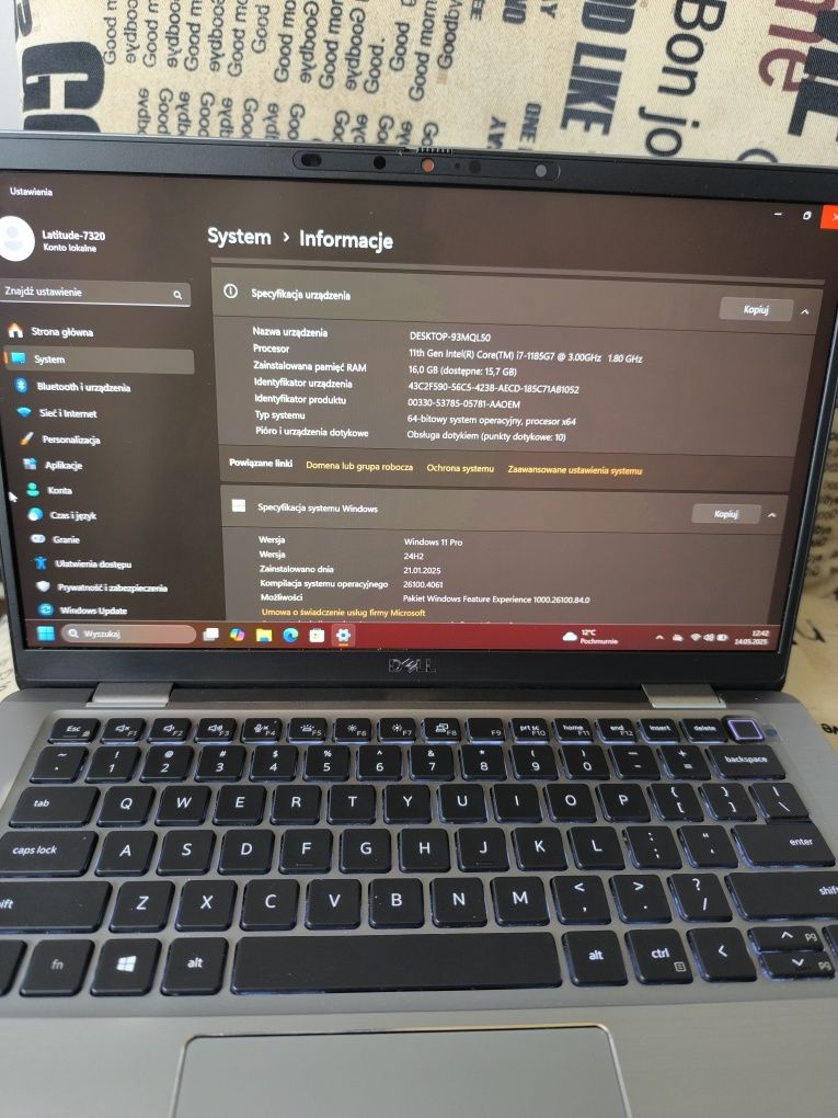 Laptop DELL Latitude 7320, i7 11- gen, 16 GB DDR4, 256GB SSD