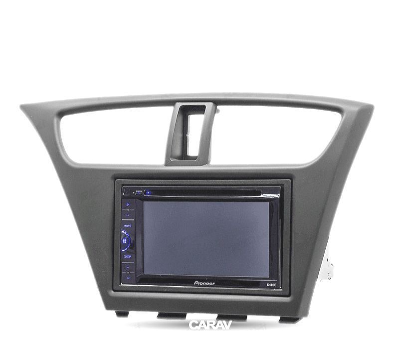 MOLDURA ADAPTADOR PRETO PARA RADIO 2-DIN PARA HONDA CIVIC HATCHBACK 2012+