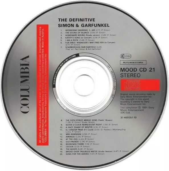 The Definitive Simon & Garfunkelr- CD - near MINT -