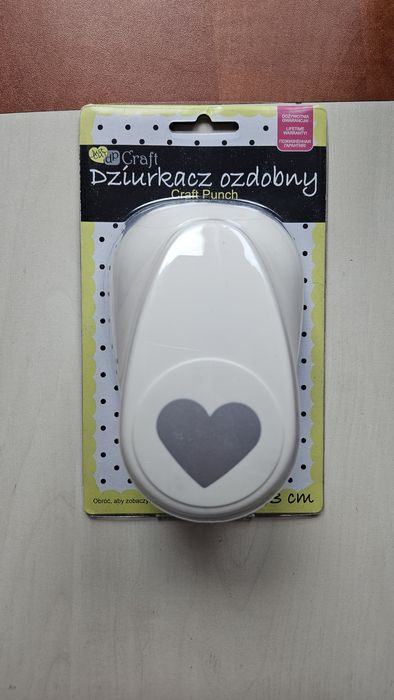 Nowy dziurkacz ozdobny duże serce 6,3cm dzieci craft Winietki ślub