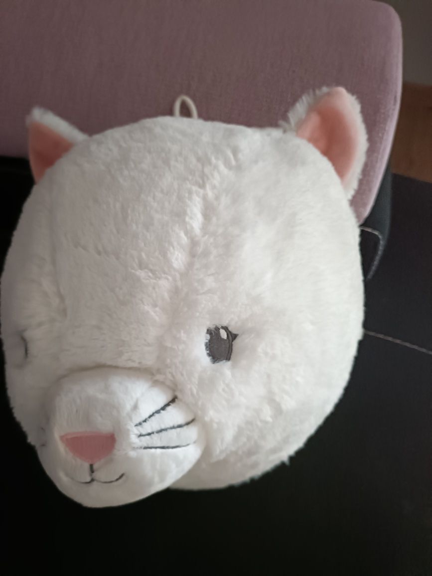 Zabawka obrazek główka kota na ścianę kotek biały firmy HM