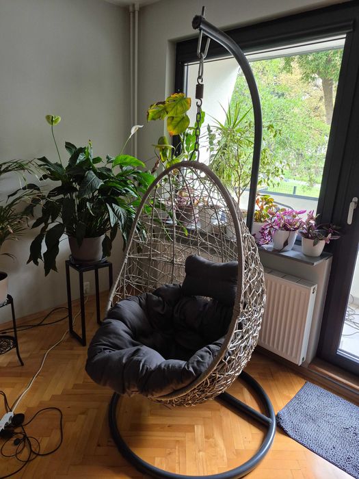 Fotel wiszący na balkon, do ogrodu