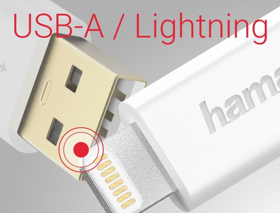 Hama kabel ładujący Lightning - USB A, 3m, do ładowania biały OUTLET