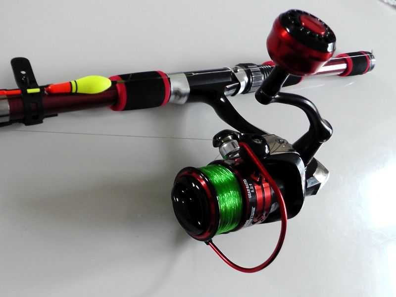Wędka 170cm z kołowrotkiem gotowa do połowu