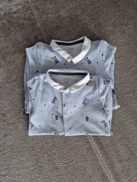 2 pary śpioszków dziecięcych Okaidi r. 59 i 74