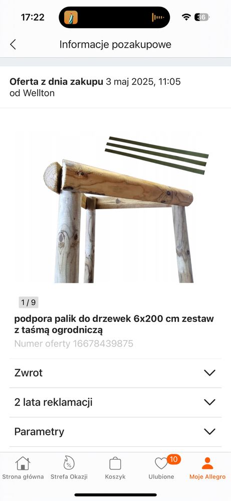 Palik, podpora do drzew 3 sztuki